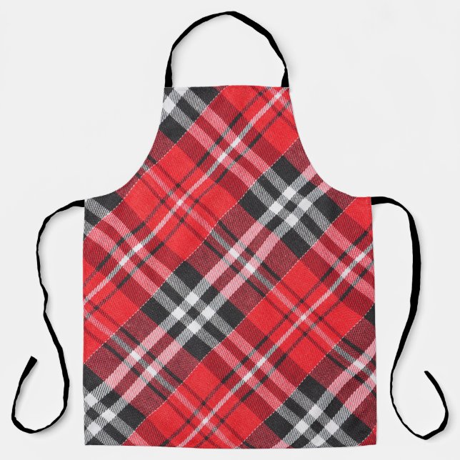 Tartan-Stoffmuster-Musteransicht Schürze (Vorderseite)