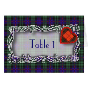 Tartan-Tischnummerkarte - Morrison