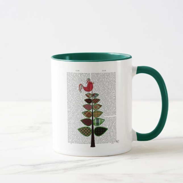 Tartan Tree Illustration Tasse (Rechts)