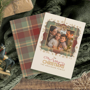 Tartan Trim Weihnachten Ein Foto Vorlage ID1141A