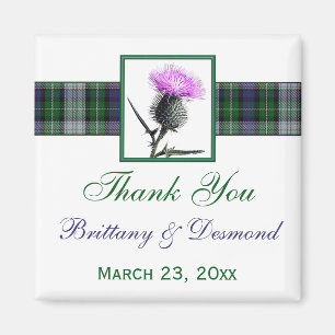 Tartan-und Distel-Gastgeschenk Hochzeits-Magnet Magnet