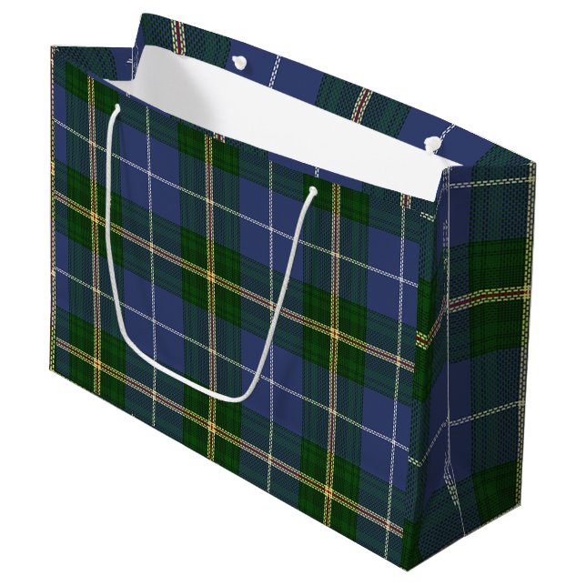 Tartan von Nova Scotia Große Geschenktüte (Vorderseite Schrägansicht)
