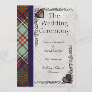 Tartan Wedding Programm - Anderson