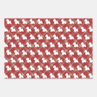 Tartan Westie Geschenkpapier Set