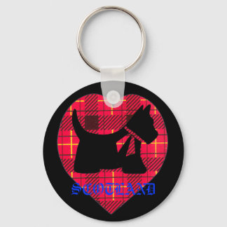 Tartan Westie Scotland Key Chain Schlüsselanhänger