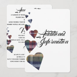 Tartan Zusatzinformationskarte Einladung