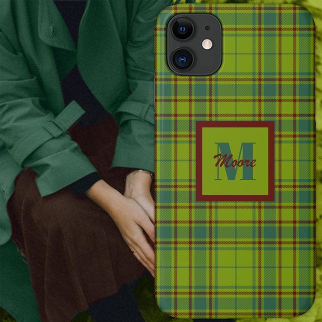 Tartan - Zwei Tone Green und Russet Red Phone Case (Tartan - Two Tone Green and Russet Red Phone Case by Leapfroglisics Shop)
