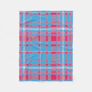 Tartanblau und -ROT Fleecedecke