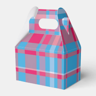 Tartanblau und -ROT Geschenkschachtel