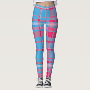 Tartanblau und -ROT Leggings