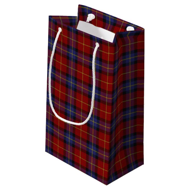 Tartanmuster Kleine Geschenktüte (Rückseite Schrägansicht)