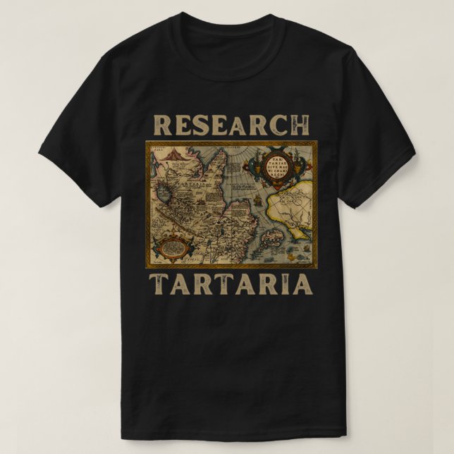 Tartaria Alte Weltkarte T-Shirt (Design vorne)