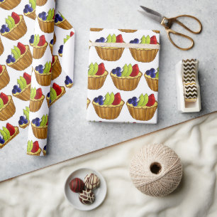 Tarte aux Frucht Tart Pie Französisch Konditorei Geschenkpapier