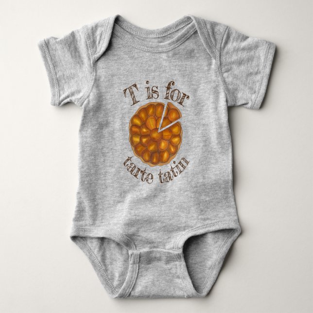 Tarte Tatin French Apple Fruchttorte Pie Pastry Baby Strampler (Vorderseite)