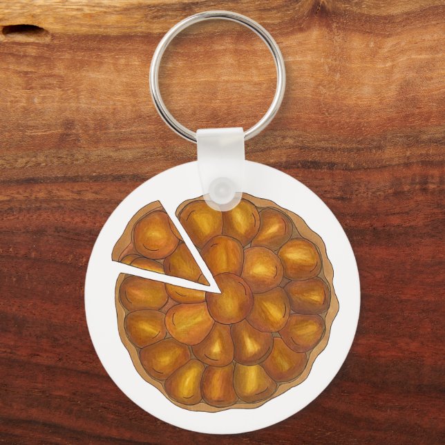 Tarte Tatin French Apple Fruchttorte Pie Pastry Schlüsselanhänger (Vorderseite)