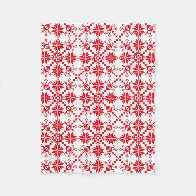 Tartlau Rot Fleecedecke (Vorderseite)