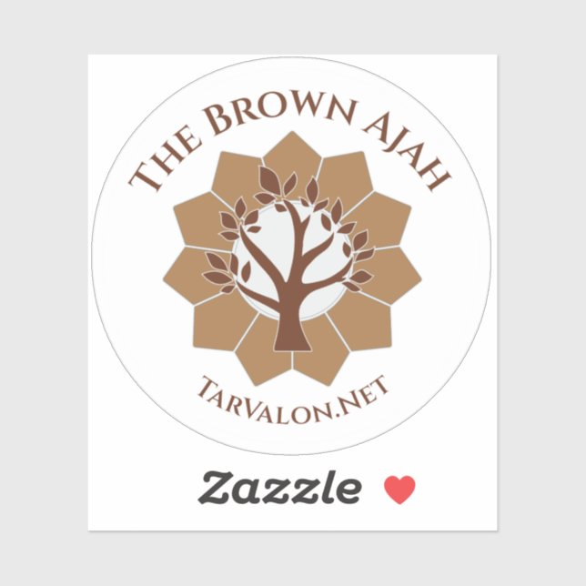 TarValon.Net vereinfacht Brown Vinyl Sticker (Blatt)