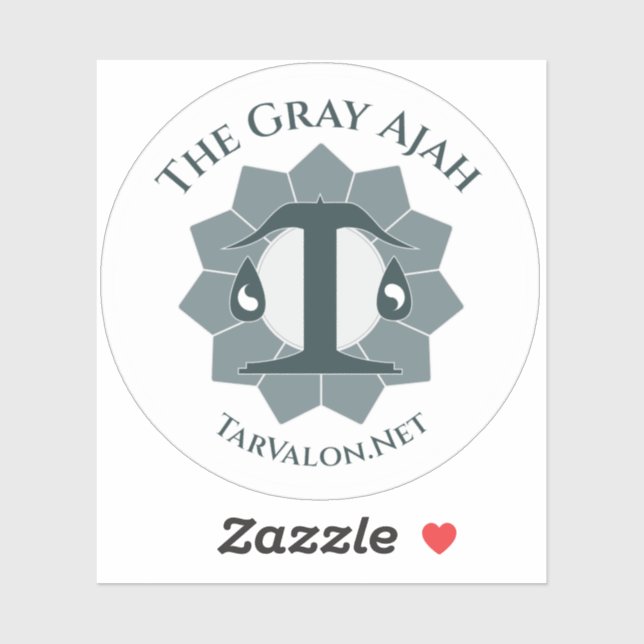 TarValon.Net vereinfachter grauer Vinyl-Sticker Aufkleber (Blatt)