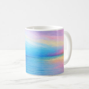 "Tarvask" Eine weiträumige rosa und blaue Landscha Kaffeetasse