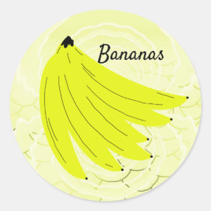 Tas de bananes autocollant rond