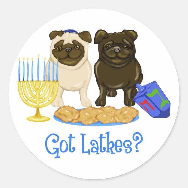 T'as des Latkes ? Stickers Carlin Hanoukka (Devant)