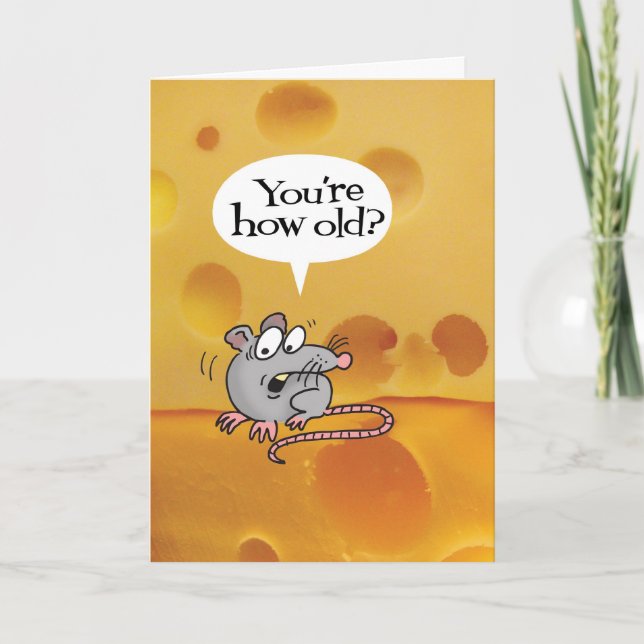 T'as quel âge ? Carte d'anniversaire amusante (Devant)