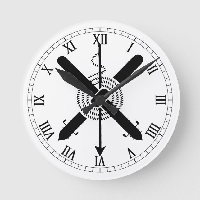 TAS-Zweigstelle Abzeichen Runde Wanduhr (Vorderseite)