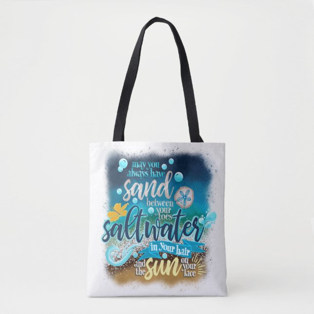 Tasche am Strand (Vorderseite)