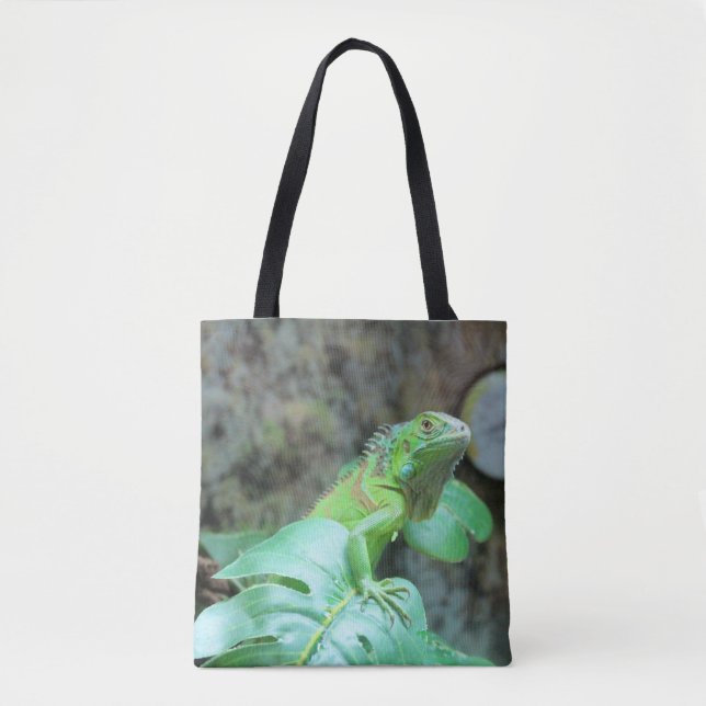Tasche aus grünem Leguan (Vorderseite)