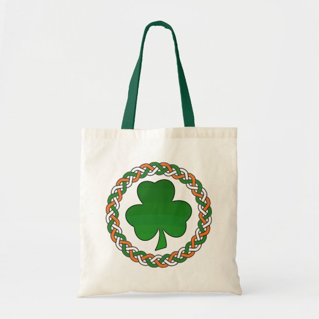 Tasche aus weißem, hellgelbem Kleeblatt (Vorne)