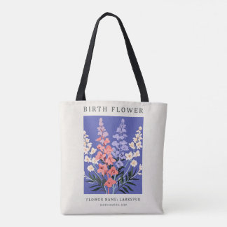 Tasche Birth Month Larkspur