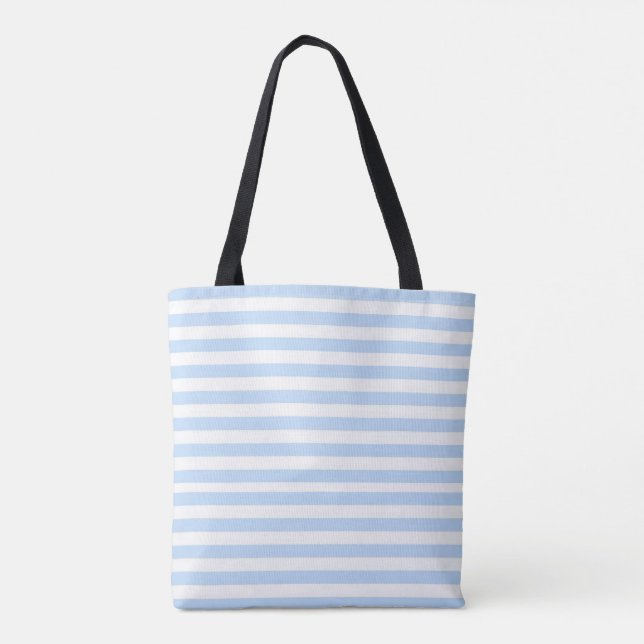 Tasche, Blau-Weiß gestreift horizontal  Tasche (Rückseite)