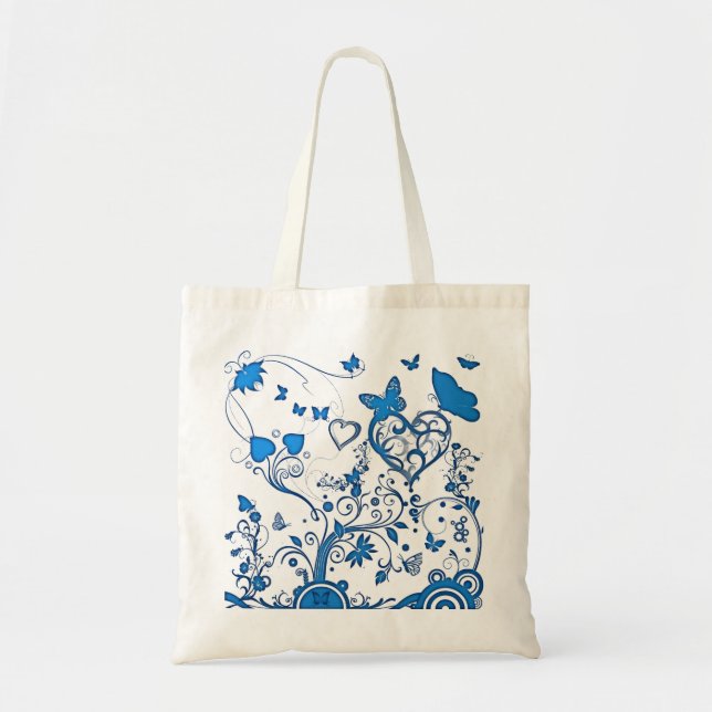 Tasche blaue Wirbel und der Schmetterlings-Tasche (Vorne)