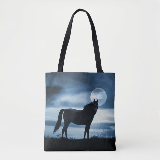 Tasche Blauer Himmel und Mond (Vorderseite)