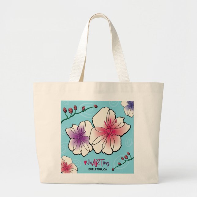 Tasche - Blume und Reben - Buellton.Art (Vorne)