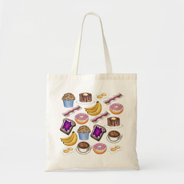 Tasche Breakfast Foods Food (Pancakes Bacon Eggs) (Vorne)