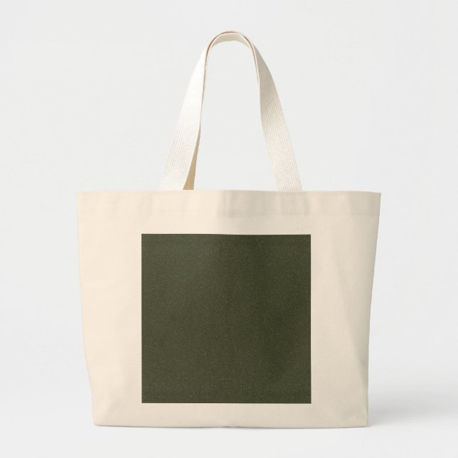 Tasche der dunklen Moosgrün-Leinwand - individuell (Vorne)