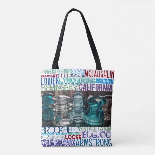 Tasche der Glasinsulatorhersteller Sammler (Rückseite)
