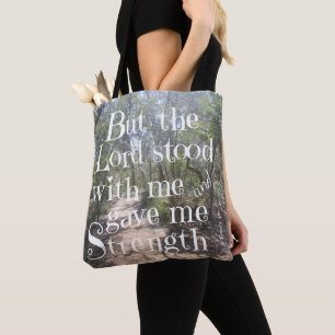 Tasche der Natur mit Verse aus Timothy 4:17