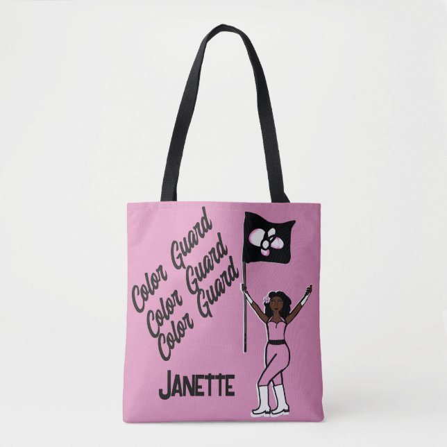 Tasche der personalisierten Flagge (rosa Blume) B (Vorderseite)