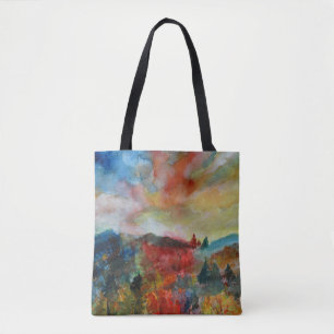 Tasche der Wasserfarbe im Herbst
