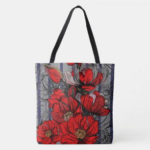 Tasche des Designers für blaugraue, florrote Mode