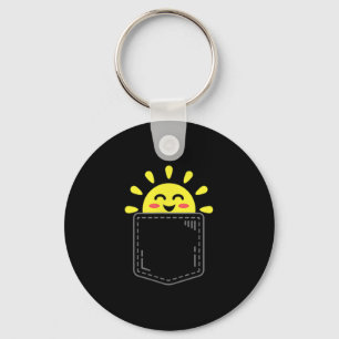 Tasche des Sonnenscheins Glücklicher Sommer Sonne Schlüsselanhänger