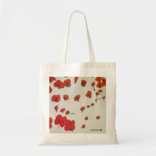 tasche des Tuchs mit Feld der Mohne
