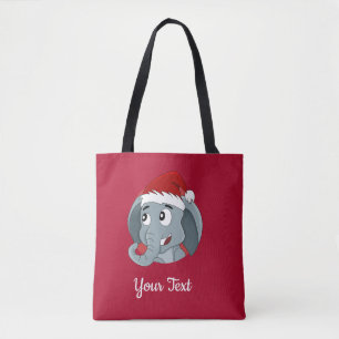 Tasche des Weihnachtselefanten-Cartoon