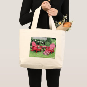 Tasche "Die roten Stühle" zur Leinwand