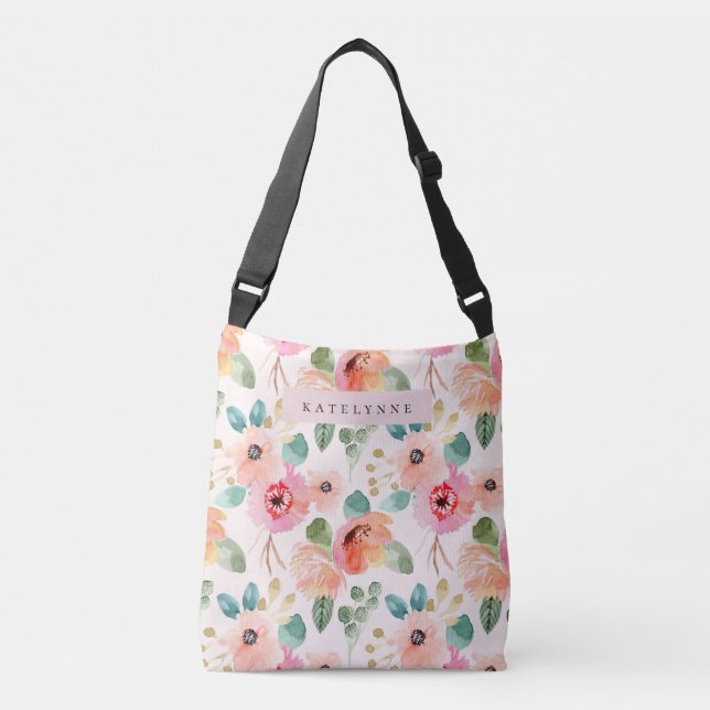 Tasche Floral Blume Crossbody Bag (Vorderseite)