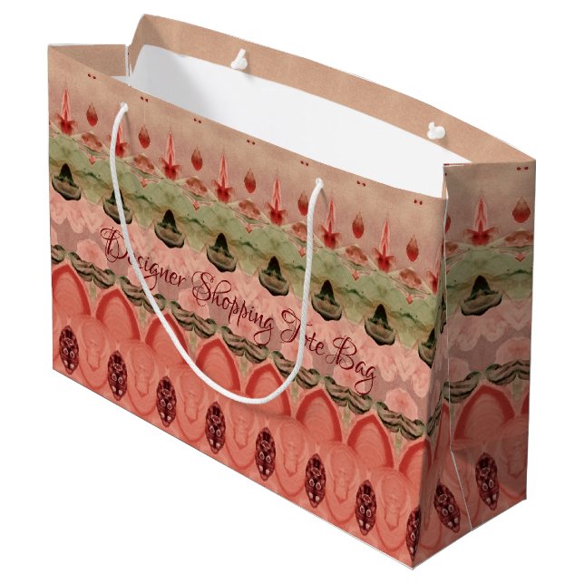 Tasche für atemberaubendes Papier Große Geschenktüte (Rückseite Schrägansicht)