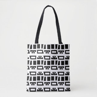 Tasche für das Retro-Muster Schwarz/Weiß und Geome