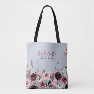 Tasche für die zukünftige Braut Staubblau und Bu